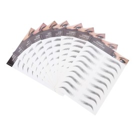 Mikinona Waterproof Eyebrow Stickers 9 Sheets Grey Black Temporary Brow Easy Apply
