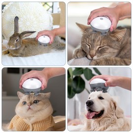 Ankilo Ankilo Upgraded Handheld Pet Massager for Dogs and Cats, Electric Cat Massager Dog Massager, with 4 Rotatable Massage Heads, Three Modes, for Relieving Tight Stiffness Muscles, Promote Bonding