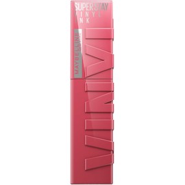 Maybelline Super Stay Vinyl Ink, Labial Líquido de Larga Duración, Efecto Vinilo y Acabado Brillante Instantáneo, Color Intenso por Hasta 16 Horas, Tono Sultry