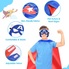 Hikidye Kids Dress up Costume for Boys, Kids Party Mask Capes Dress up for Boys Toys Age 3-8 Year Old Boy Gifts, Toys Gifts for 3-8 Boy Toddler Dressing up Clothes