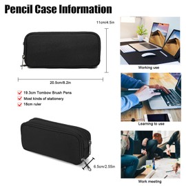 Pencil Case for Large Capacity Pen Maker Pencil Pouch, Pencil Case Boys, Black Pencil Case, Pencil Bag Case, Pencil Case, Makeup Bag, Simple Multifunctional Pencil Bag Black for School College Office