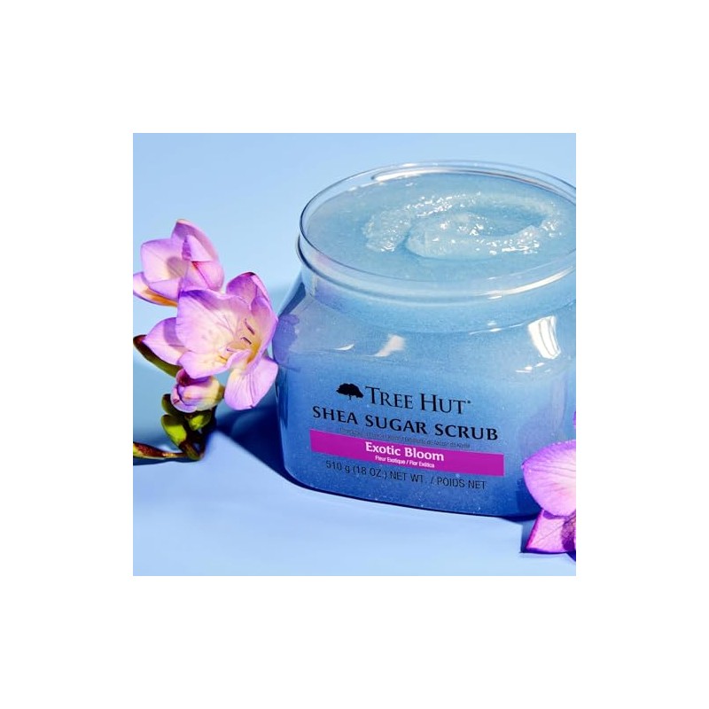 TREE HUT, Exotic Bloom Shea Sugar Scrub, Exfoliante Corporal de