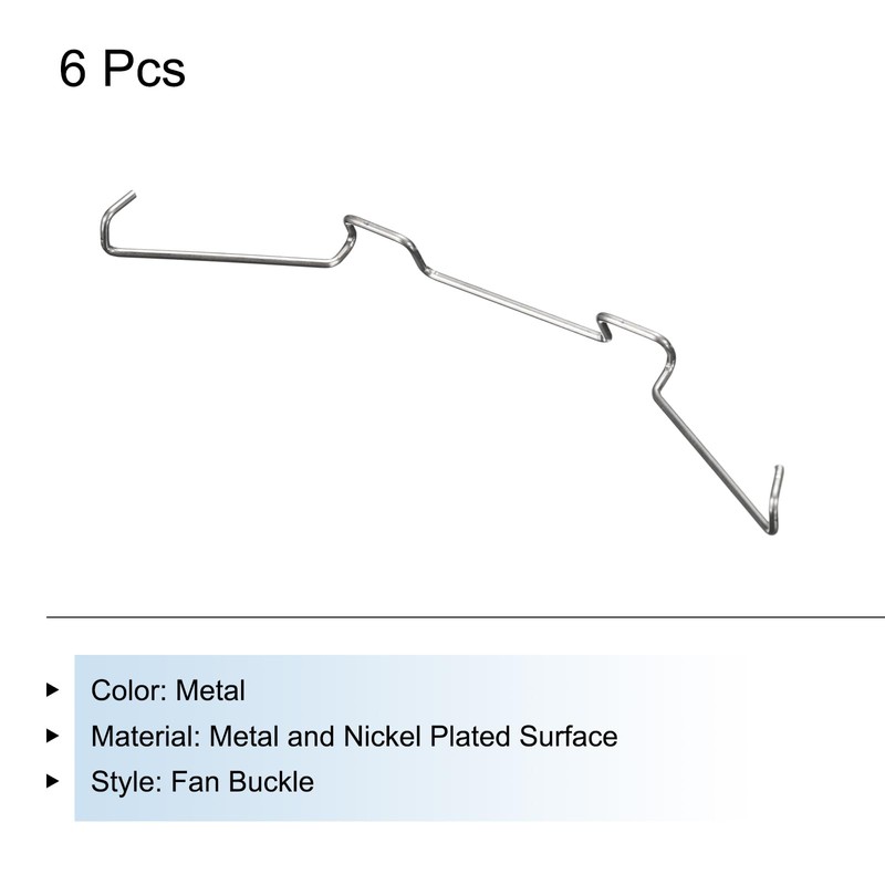 sourcing map 6 Pieces CPU Cooling Fan Clips, 8cm Wire