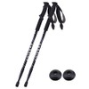 GLASEA® 2x Antishock Trekking Walking Hiking Pair Sticks Poles (black)