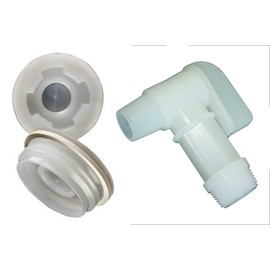 Bung Cap 2" with 3/4" Knock Out Fine Thread and Coarse Thread (Combo Pack) with Faucet for Poly Drum