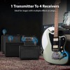 LEKATO Wireless Guitar System UHF Wireless Guitar Transmitter Receiver Rechargeable