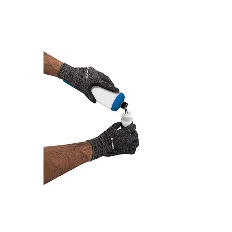 Truper GU-132, Guantes de nylon recubierto de nitrilo, máximo agarre,