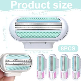 Tomedeks 8 PCS Razor Blades Women, Ve-nus Razors for Women Refill, Razor Heads