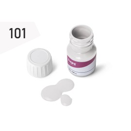 Kaps professional “Super Color” leather paint and “Preparer” for natural leather, synthetics and fabric (25 ml each) for the care and repair of leather shoes, assorted colours - White -