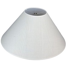 FenchelShades.com 7" Top Diameter x 22" Bottom Diameter 13" Slant Height Lampshade USA Made (Burlap Off White)