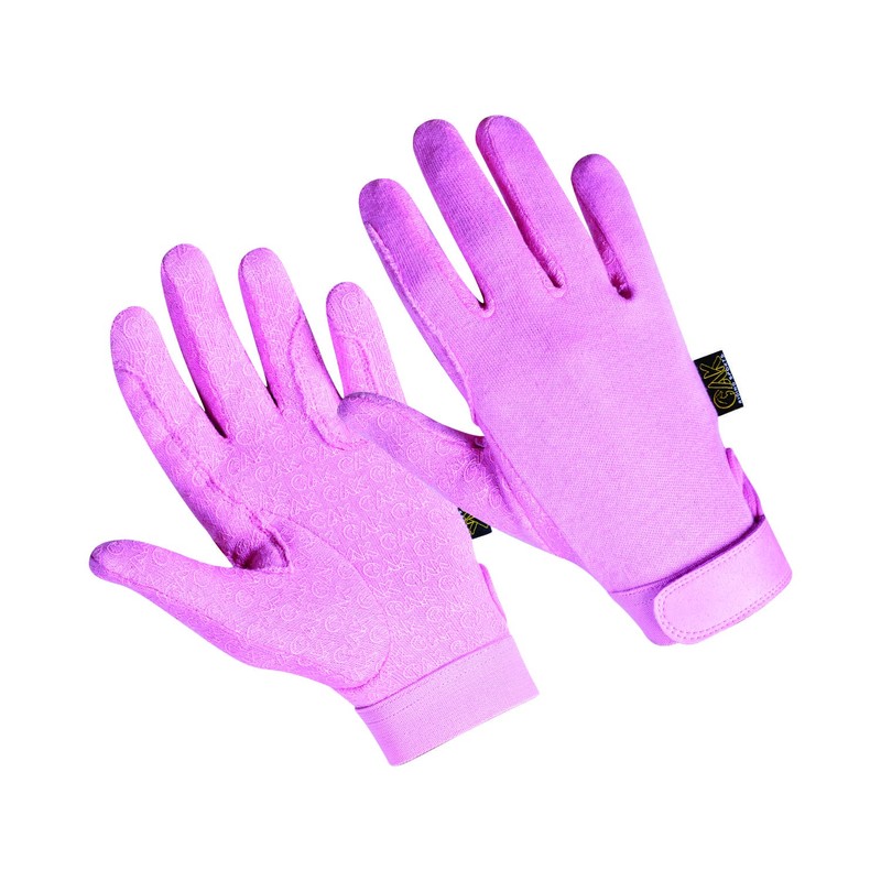 AK Cotton Grip AKRS-8485 Riding Gloves (Pink, XS)
