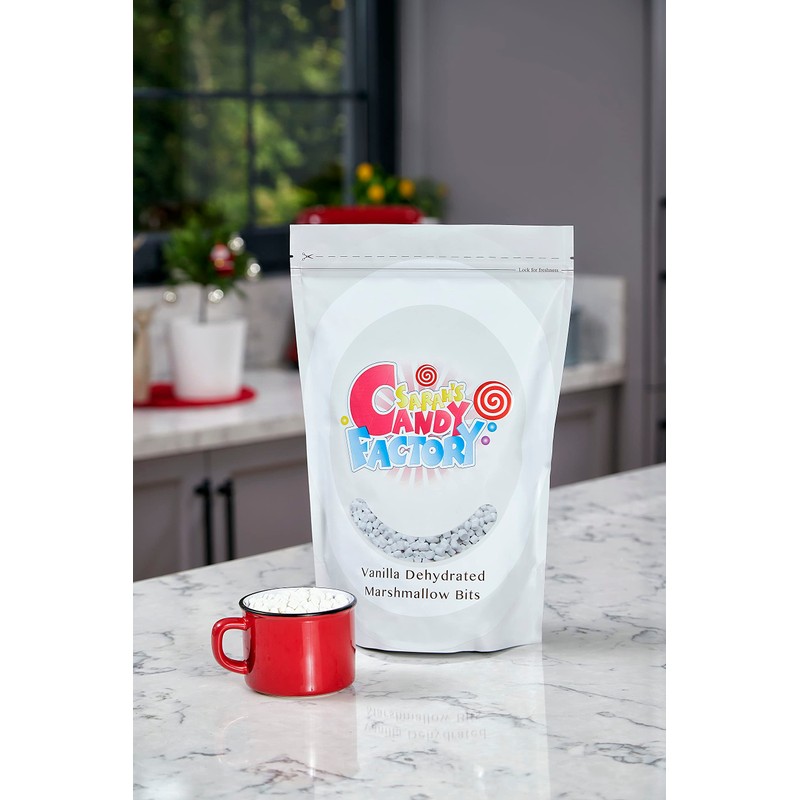 Sarahs Candy Factory Vanilla Mini Dehydrated Marshmallow Bits in Resealable