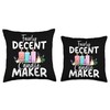 Fairly Decent Candle Maker Funny Candle Making Throw Pillow