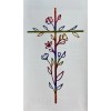 Holographic Vinyl FLORAL CROSS DESIGN~HOLOGRA