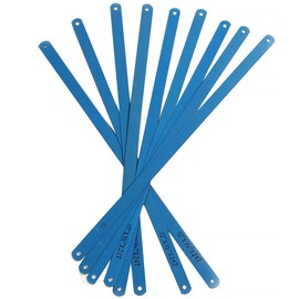 10Pcs Blue 24TPI 300mm Hacksaw Blades Carbon Steel Replacement Saw Blade Multifunctional Metal Cutting Tools for DIY Projects