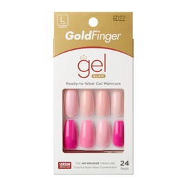 GoldFinger Full Cover Nails Press On Nails Gel Glam Design Nails Long Length
