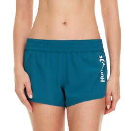 Hurley 3" Swim Board Shorts for Women, Swim Shorts Women, Swimming Bottoms with Pockets Emerald