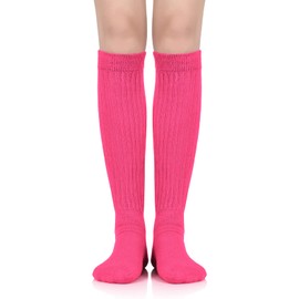 Womens Neon Socks 80s 90s Outfit 80s Clothes 90s Accessories Freaknik Rose Red Hot Pink