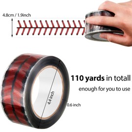 110 Yards Baseball Stitches Design Tape Decorative Adhesive Baseball Stitching Lace Packing Tape Baseball Crafting Wrapping Seam Roll Tape for Wrapping, Sealing and More