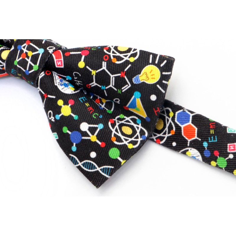 Colorful Fun Pattern Pre-Tied Bow Tie Mens Floral Space Adjustable