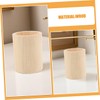 DOITOOL 4pcs Wooden Pen Cups for Desk Unpainted Pine Pencil