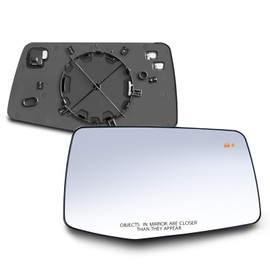 Passenger Right Side Mirror Glass - Compatible with GMC Sierra 1500 2019-2024, Chevy Silverado 1500 2019-2024, with Heated/Blind Spot Detection, without Auto Dimmig, Replace# 84309705