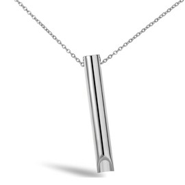 Breathlace Necklace, Breathing Necklace, Stainless Steel Portable Deep Breathing Exercises Necklace, for Anxiety Relief, Breathing Exercises, Meditation, Birthday Gift, Silver