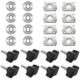 SYudwen 8 Pack Hard Top Bolts Compatible with Jp Wrangler JK TJ YJ Unlimited Sports Rubicon X Freedom Sahara 2/4 Door Quick Removal Fastener Thumb Screw Nuts Bolts