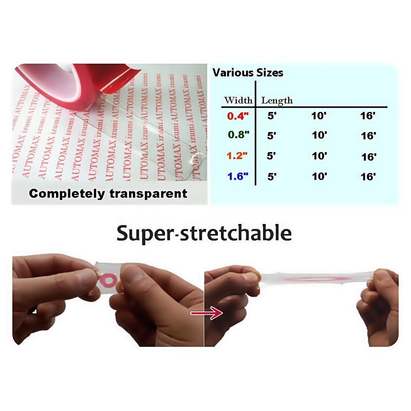 JNK NETWORKS Double Sided mounting Adhesive Tape Removable Heavy Duty(0.4"