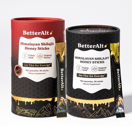BetterAlt Shilajit Honey Sticks Variety Pack | Caramel, Cinnamon & Classic |  Lab-tested for Purity | Helps Support Energy & Stamina | 2-Month Pack:_Cinnamon & Classic