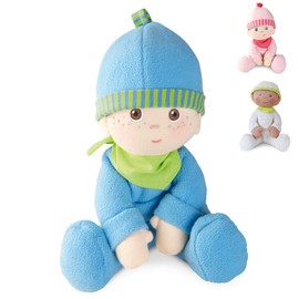 HABA Snug-Up Soft Plush Luis First Baby Doll 8" - Perfect Newborn and Infant Toy, Small Machine-Washable Baby Essentials, Ideal Boy Doll