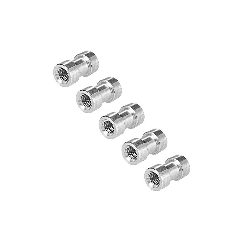 HEIYE Screw, 5pcs 1/4"-20" and 3/8"-16 Female Spigot Screw Thread