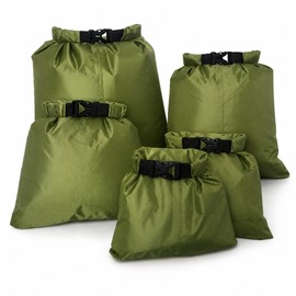 Waterproof Dry Bag Set for Outdoor Gear - 5 Lightweight Roll-Top Bags for Camping, Kayaking & Travel