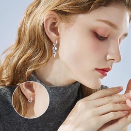 Crow Skull Earrings 925 Sterling Silver Skull Drop Earrings Raven Dangle Gothic Earrings Jewelry Gift for Women Men