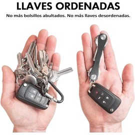 Organizador de Llaves Compacto, 2 Piezas Llaveros para Hombre y Mujer Práctico Bolsillo Organizador, Llavero Ligero, Titular de Clave Tamaño de Bolsillo Plegable Hasta 16 Llaves