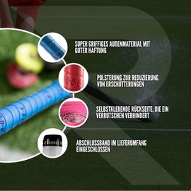 Raquex Cushion Hockey Stick Grip: Super Grip Hockey Grip, Over 2m Long, Minimises Vibration, Finishing Tape Included