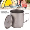 750ml Outdoor Titanium Water Mugs With Folding Handles Portable Camping