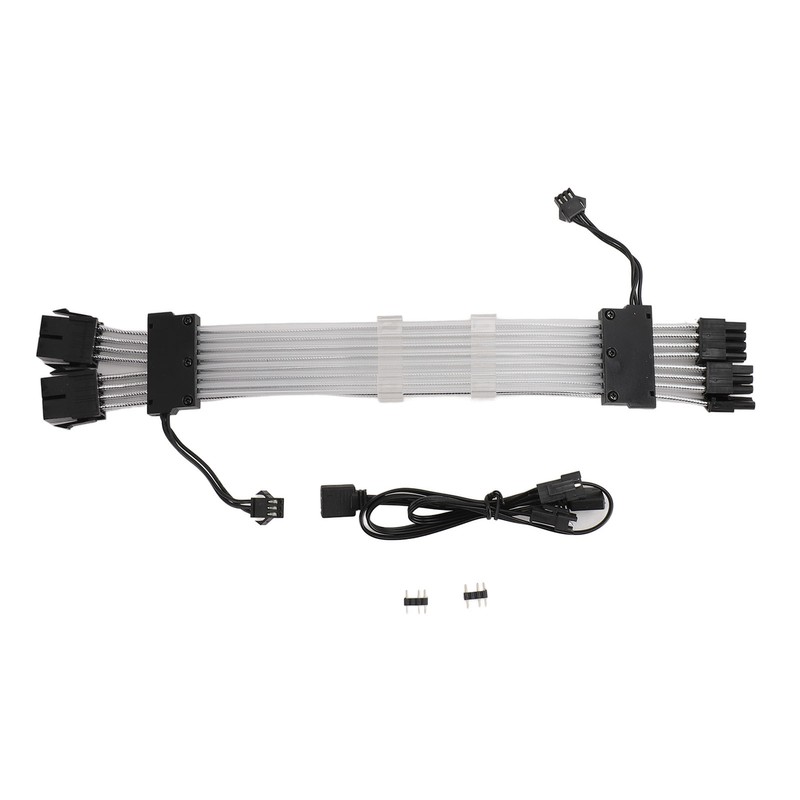 RGB PSU Cables ARGB GPU Power Supply Cable 2x8 Pin