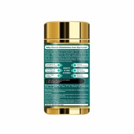 Vitaminnica Iron Glycinate with Vitamin C | Pack of 60 Capsules | Healthy Iron Level for Men & Women