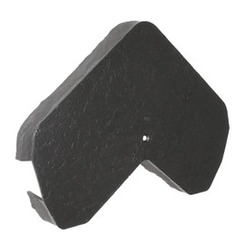 2 x Slate Grey Enviro Tile Ridge Gable End Cap Slate Roof Lightweight Synthetic Plastic Roofing