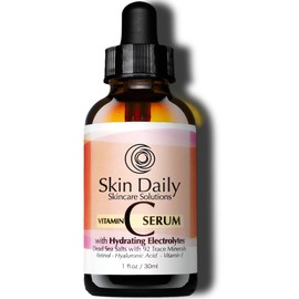 Antioxidant Vitamin C Serum for Face- Infused with Electrolytes, Hyaluronic Acid, Retinol - 1 oz