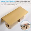 Double Toilet Paper Holder with Shelf Brushed Gold, APLusee SUS
