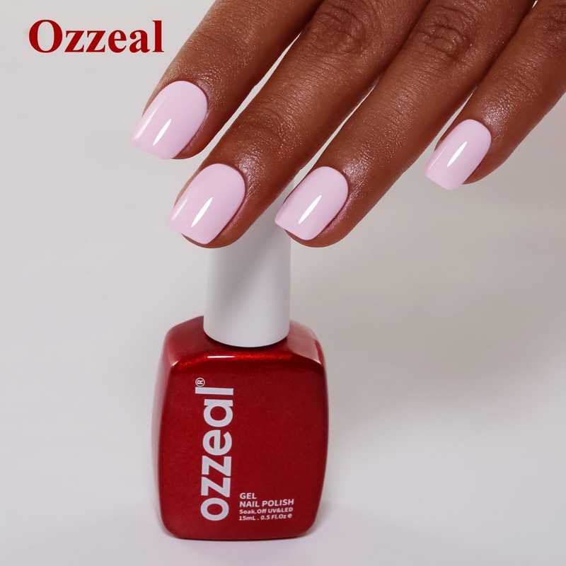 Ozzeal Gel Polish, 0.5 Fl Oz Light Pink Nail Gel