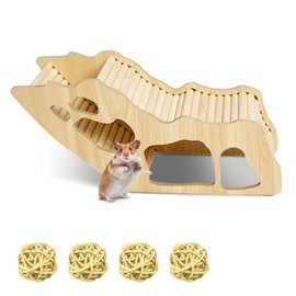 Hamster Tunnel Hideout Climbing Ladder,Burying in Hamster for Bedding,for Dwarf Gerbils and Mouse Mice Rat Other Small Animals Etc (Labyrinth TunnelB)