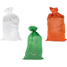 SGT KNOTS Heavy Duty Empty Sand Bags, Polypropylene, Lightweight, Reusable Sandbags for Flooding, Construction, Flood Water Barrier, Store Bags & Outdoor Use (14x26 inch - 100 Pack, Green)