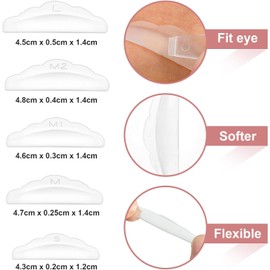 20 almohadillas de silicona para levantamiento de pestañas, rizador permanente de pestañas y 30 brochas de pestañas en forma de Y, rizador permanente de pestañas de silicona, herramientas de maquillaje, almohadillas reutilizables para levantamiento de pes