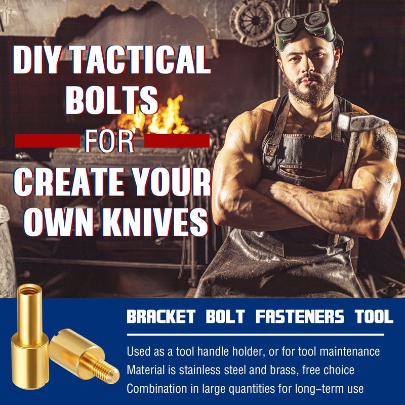 Charniol 20 Sets Brass Bracket Bolt Fasteners and Stainless Steel