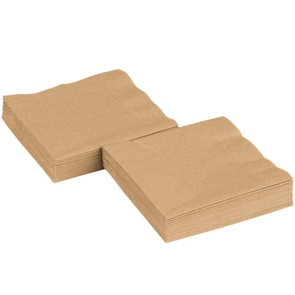 Perfectware 2 Ply Glittering Gold Beverage Napkins 2PLY Gold.Ideal for Weddings and Holidays. 100 Count(Pack of 1)
