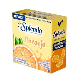 Splenda Naranja, Bebida en Polvo sin Azúcar, 8 Sobres, 56g