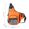 Polyester Multifunctional Fishing Tackle Crossbody Bag with Adjustable Shoulder Straps(Orange